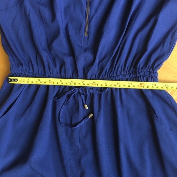 Atmosphere Dressy, Sleeveless, V-Neck Romper, Blue, Size 10 - Picture 10 of 17